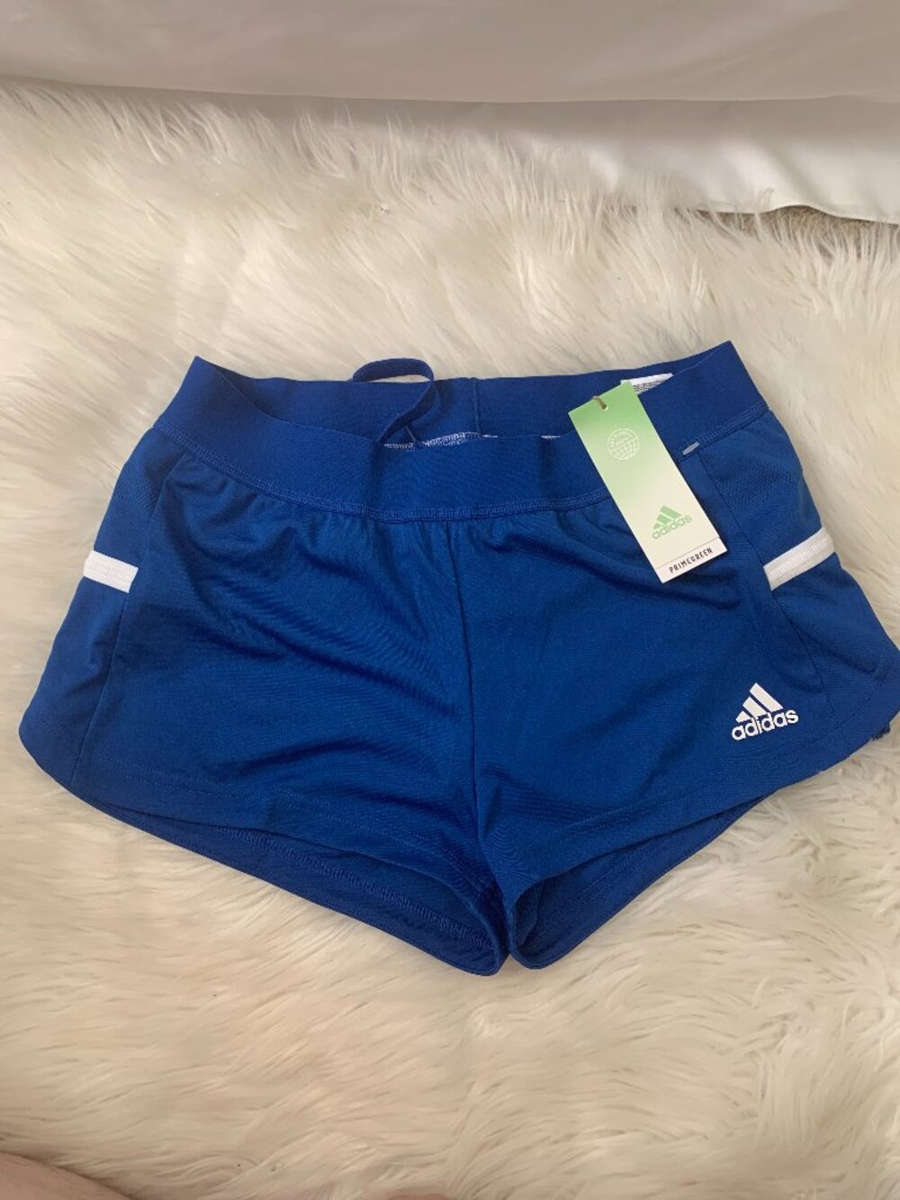 ADIDAS PrimeGreen Team 19 Running Shorts in Royal Blue Sz SMALL